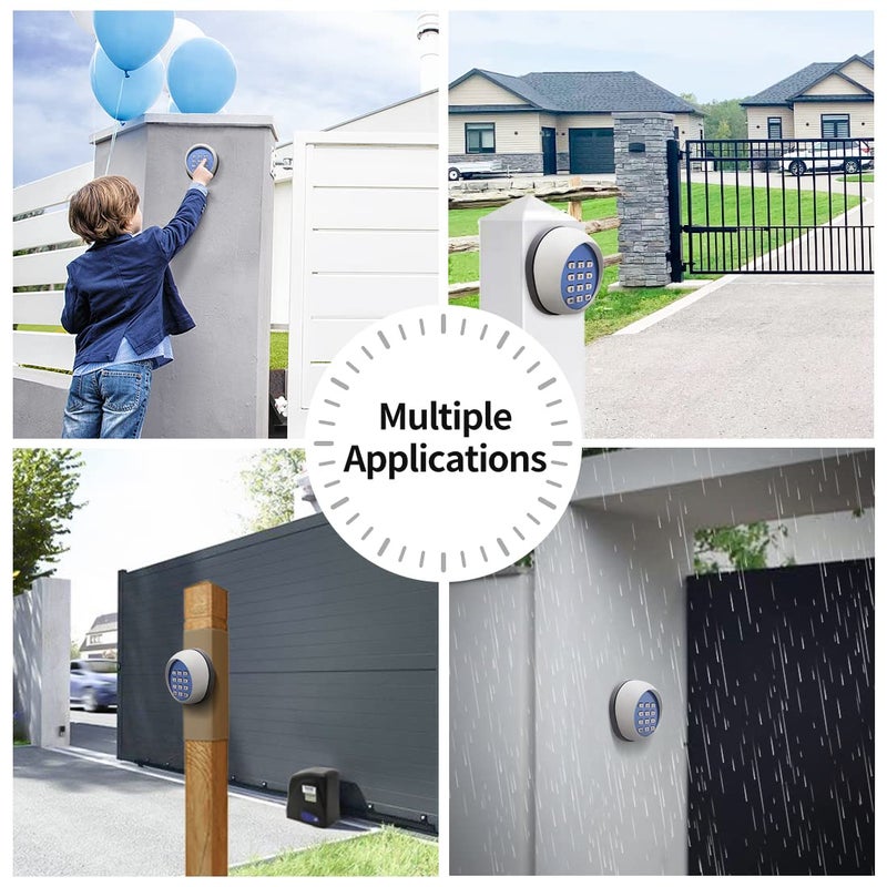TOPENS TKP3 Wireless Keypad Keyless Entry Keypad Digital Code Panel Security Control for Automatic Swing Sliding Gate Opener, Outdoor Remote Accessory - Image 4